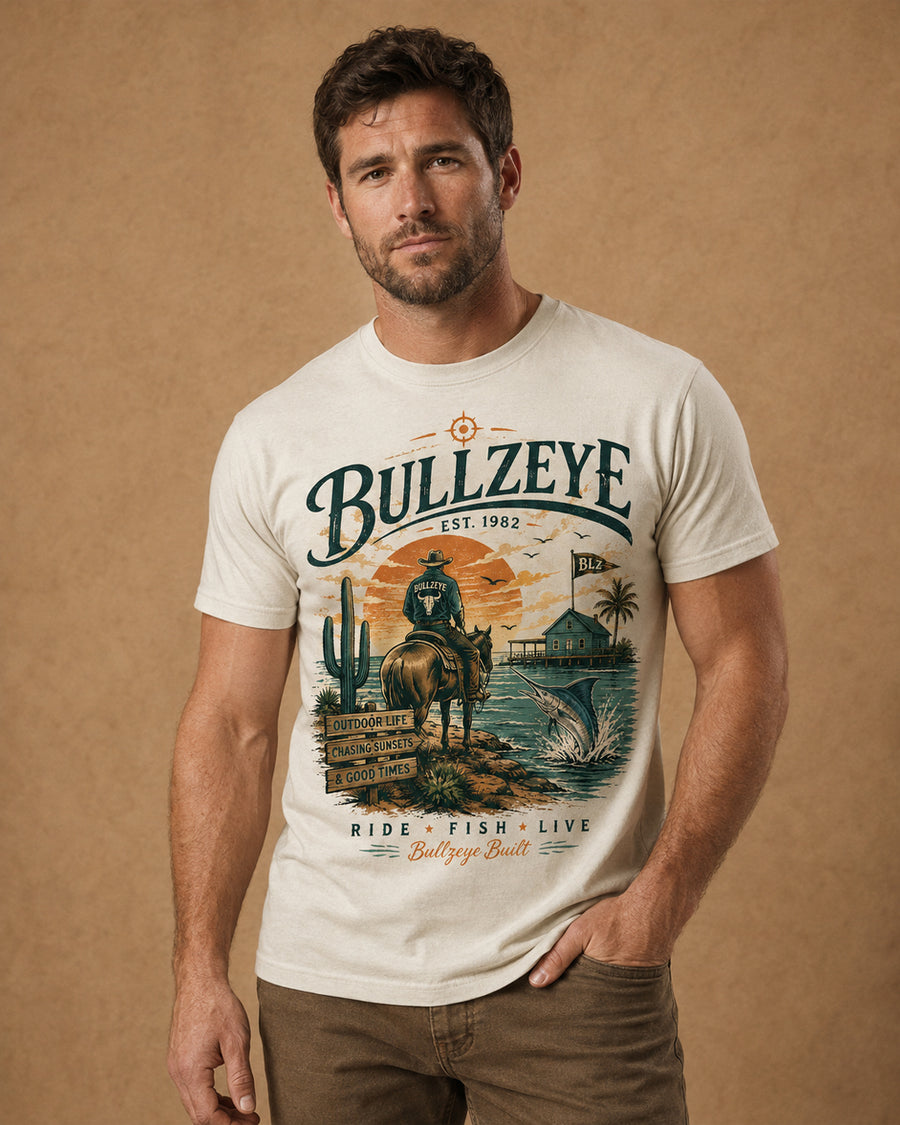 Bullzeye Ride Fish Live Tee