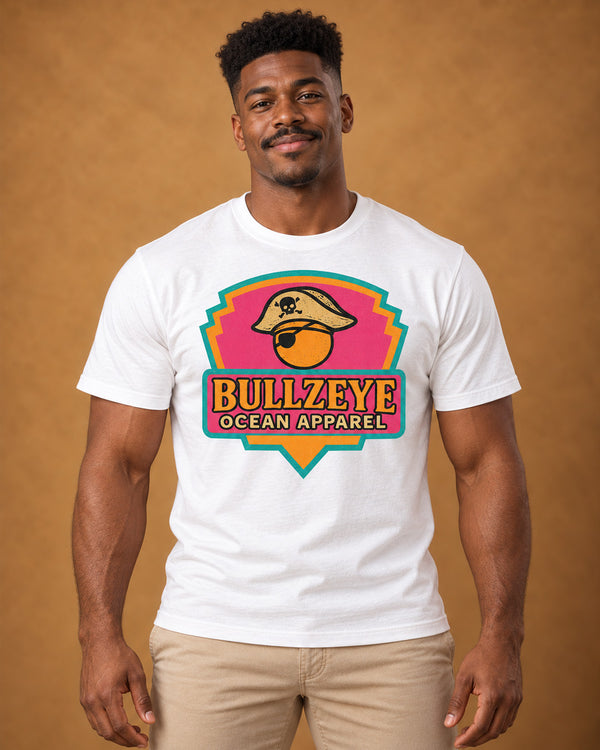 Bullzeye Retro Pirate Badge Tee