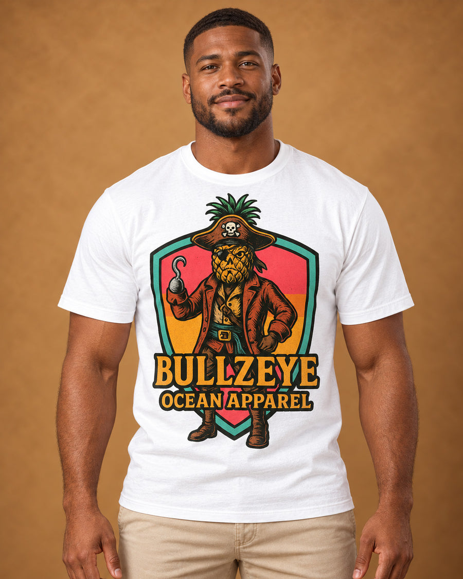 Bullzeye Pineapple Pirate Shield Tee