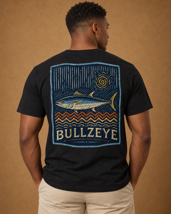 Bullzeye Woodcut Tuna Tee
