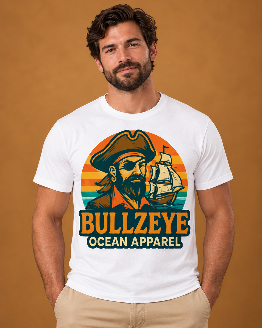 Bullzeye Pirate Captain Sunset Tee