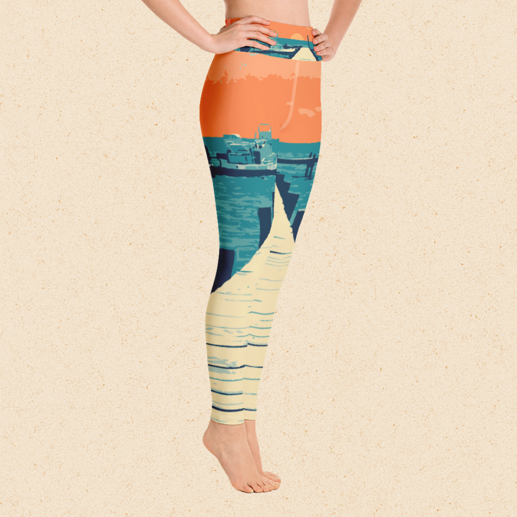 Pier Sunset Yoga Leggings