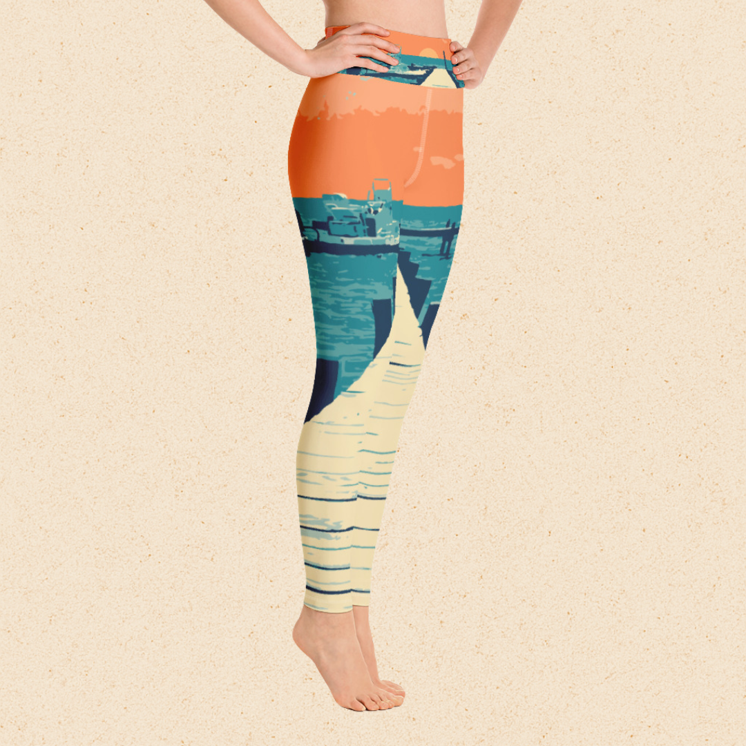 Pier Sunset Yoga Leggings
