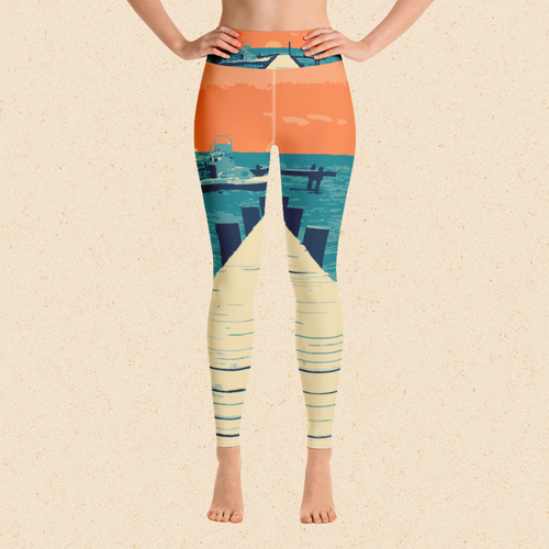 Pier Sunset Yoga Leggings