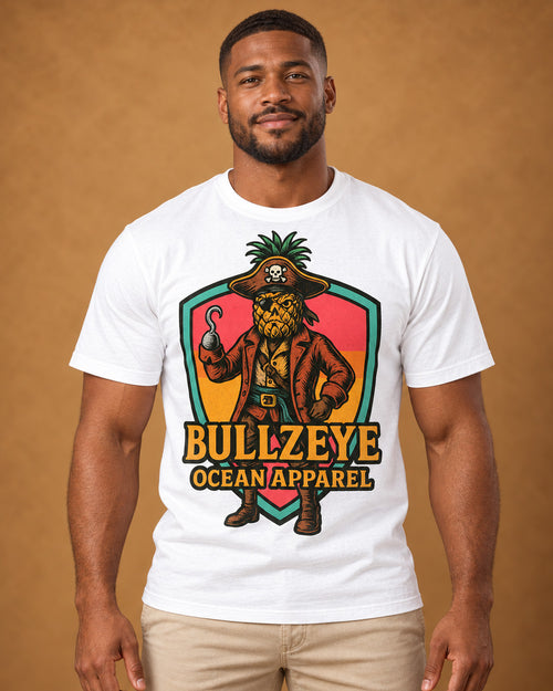 Bullzeye Pineapple Pirate Shield Tee