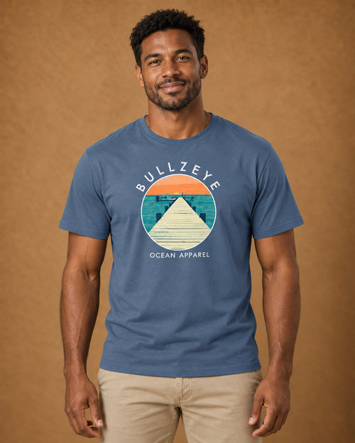 Bullzeye Pier Sunset Badge Tee