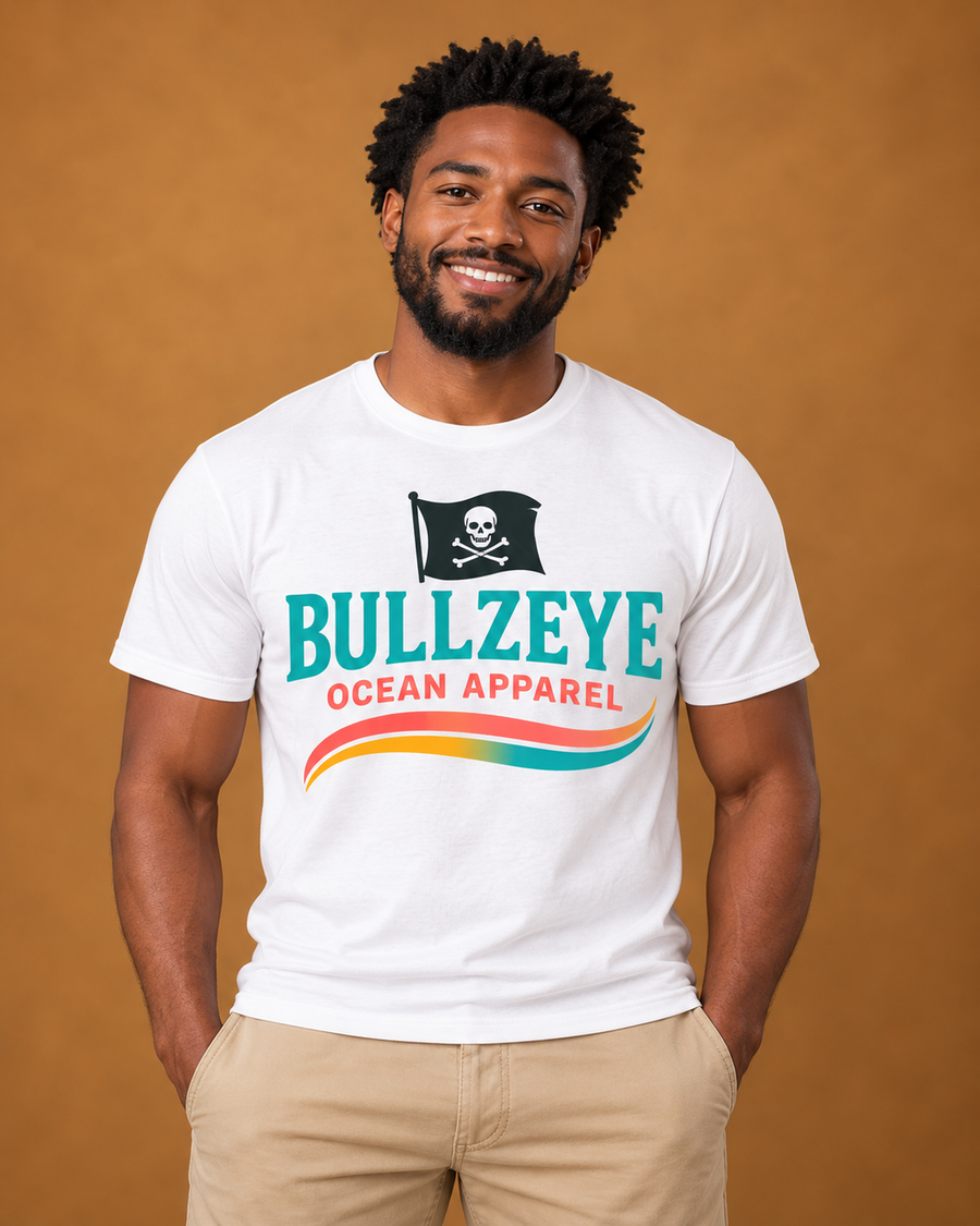 Bullzeye Jolly Roger Ocean Apparel Tee
